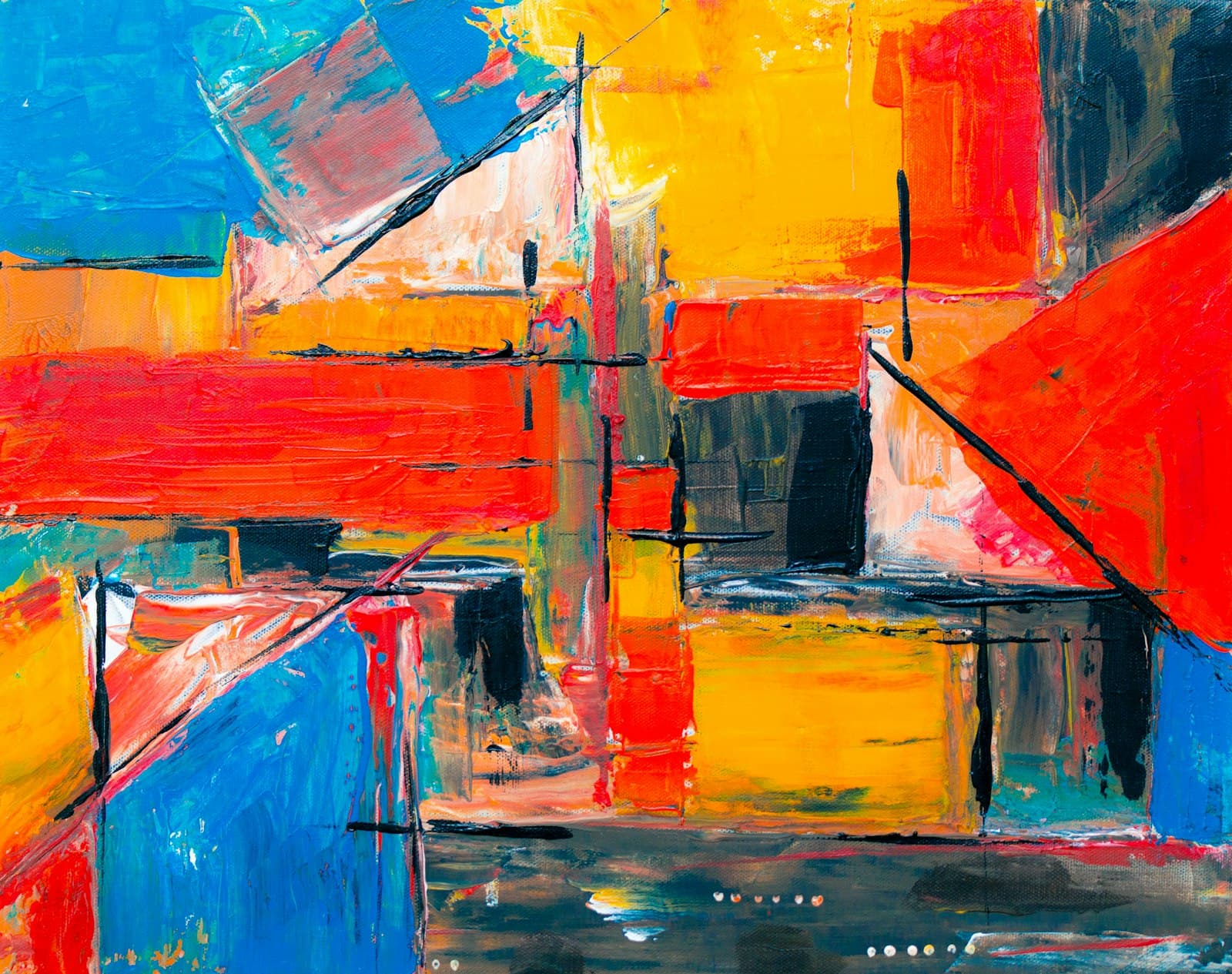 A framed fine-art print, close up