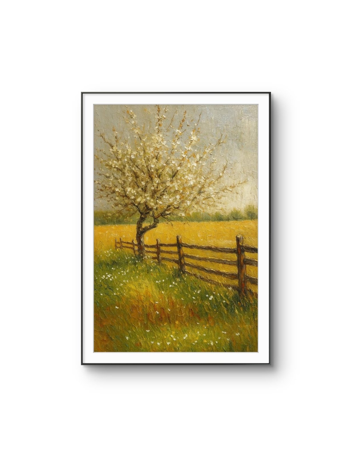 Henri des Bois - Spring's Embrace — Mixed Media fine art print by Henri des Bois