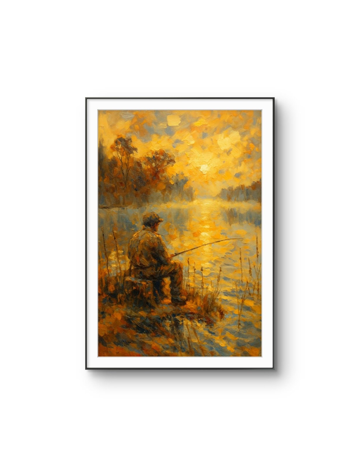 Henri des Bois - Golden Tranquility — Mixed Media fine art print by Henri des Bois