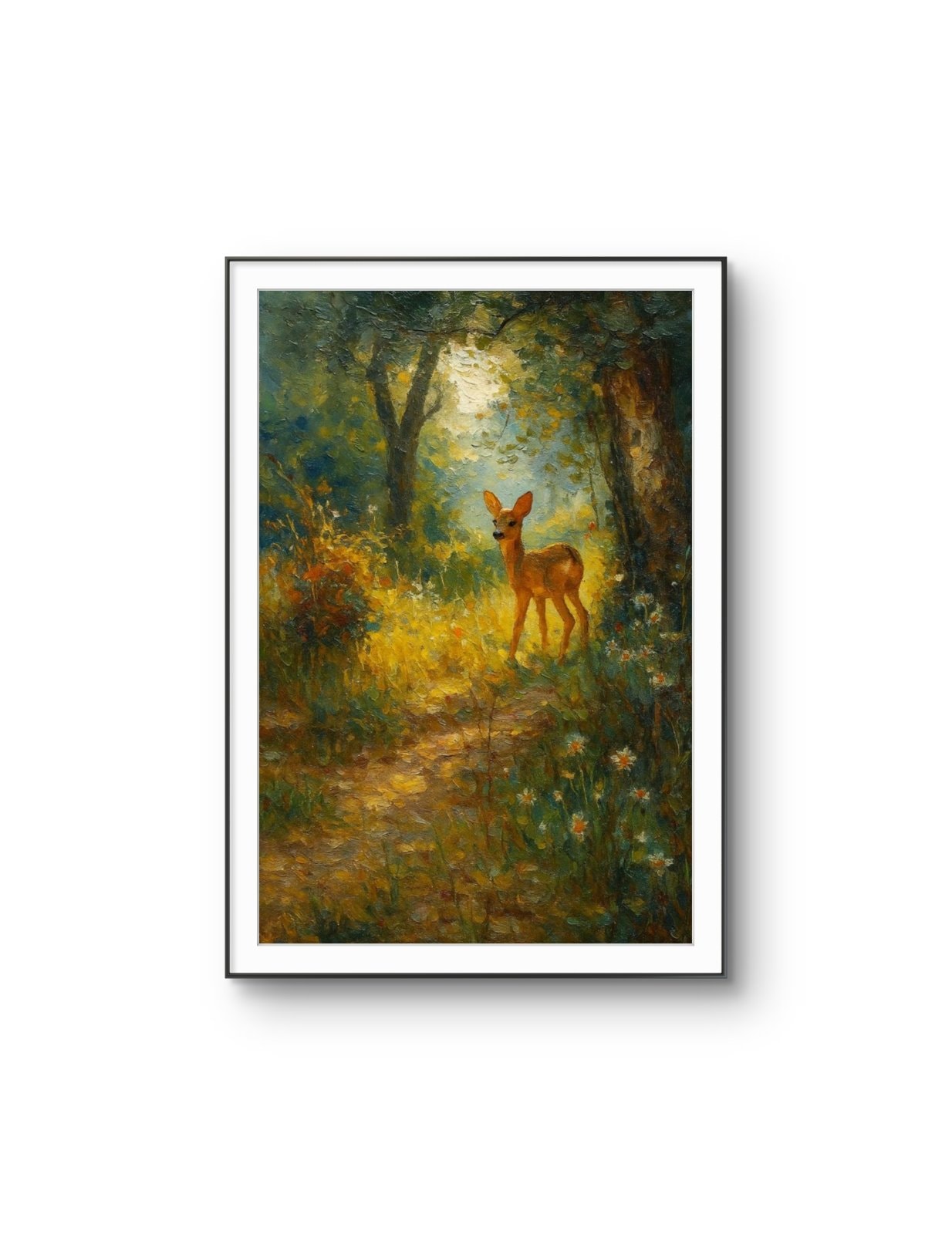 Henri des Bois - The Woodland Wanderer — Mixed Media fine art print by Henri des Bois