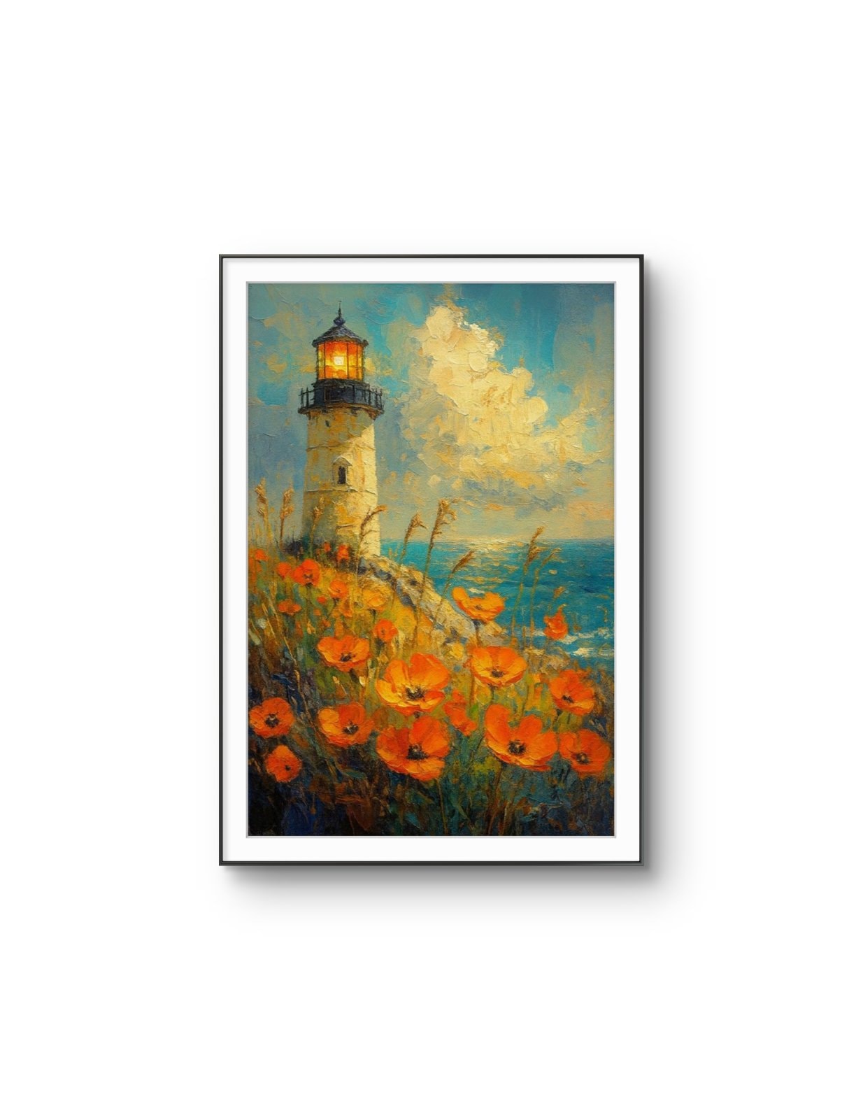 Henri des Bois - Beacon of the Seas — Mixed Media fine art print by Henri des Bois