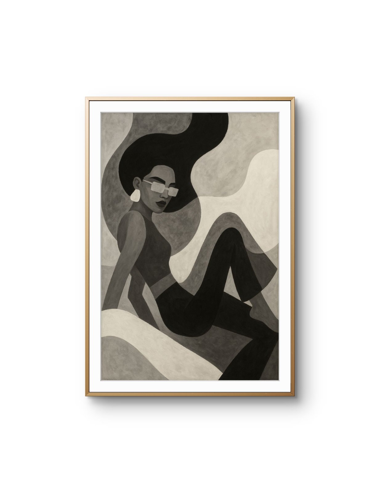 Elena Aureli - Monochrome Elegance — Mixed Media fine art print by Elena Aureli