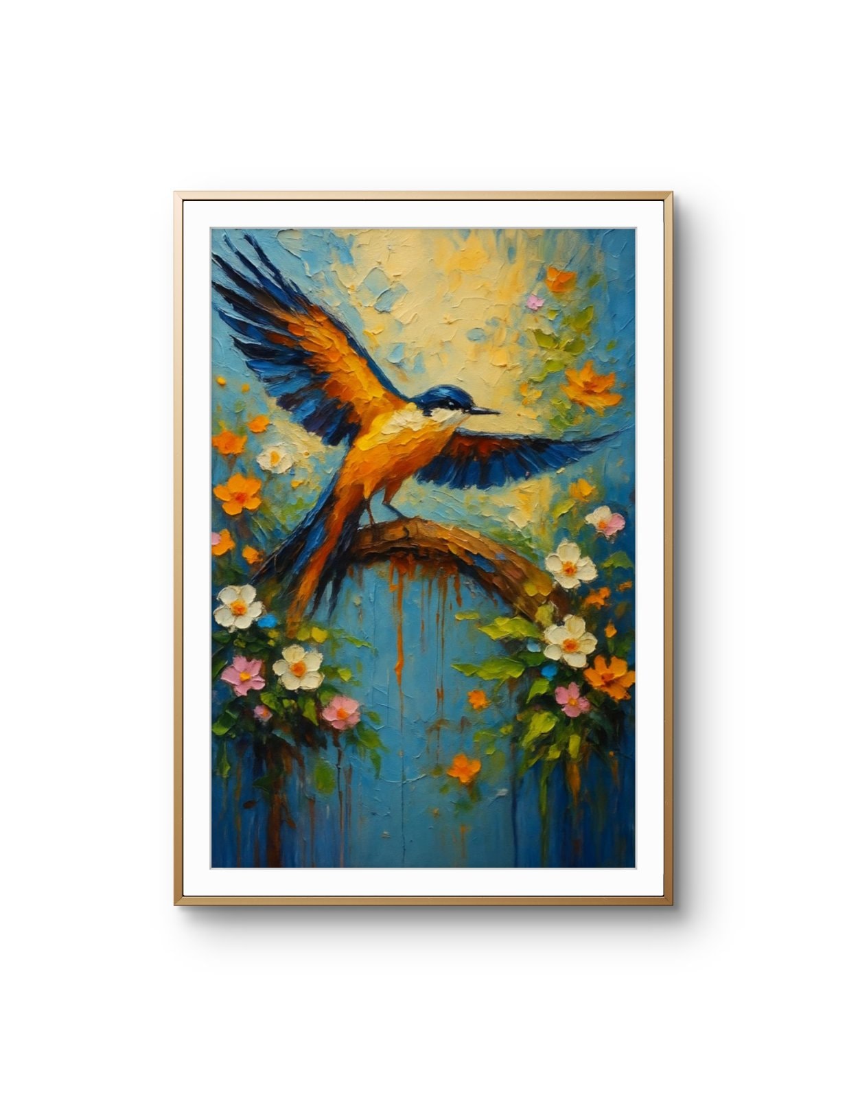 Elena Aureli - The Flight of Colorful Freedom — Mixed Media fine art print by Elena Aureli