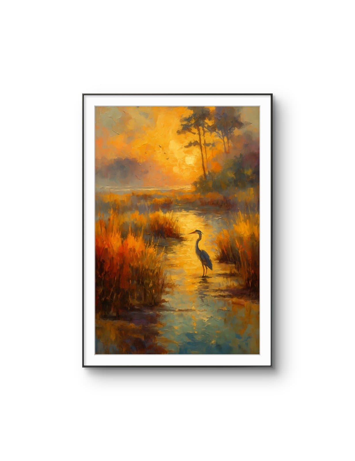 Henri des Bois - Golden Reflections — Mixed Media fine art print by Henri des Bois