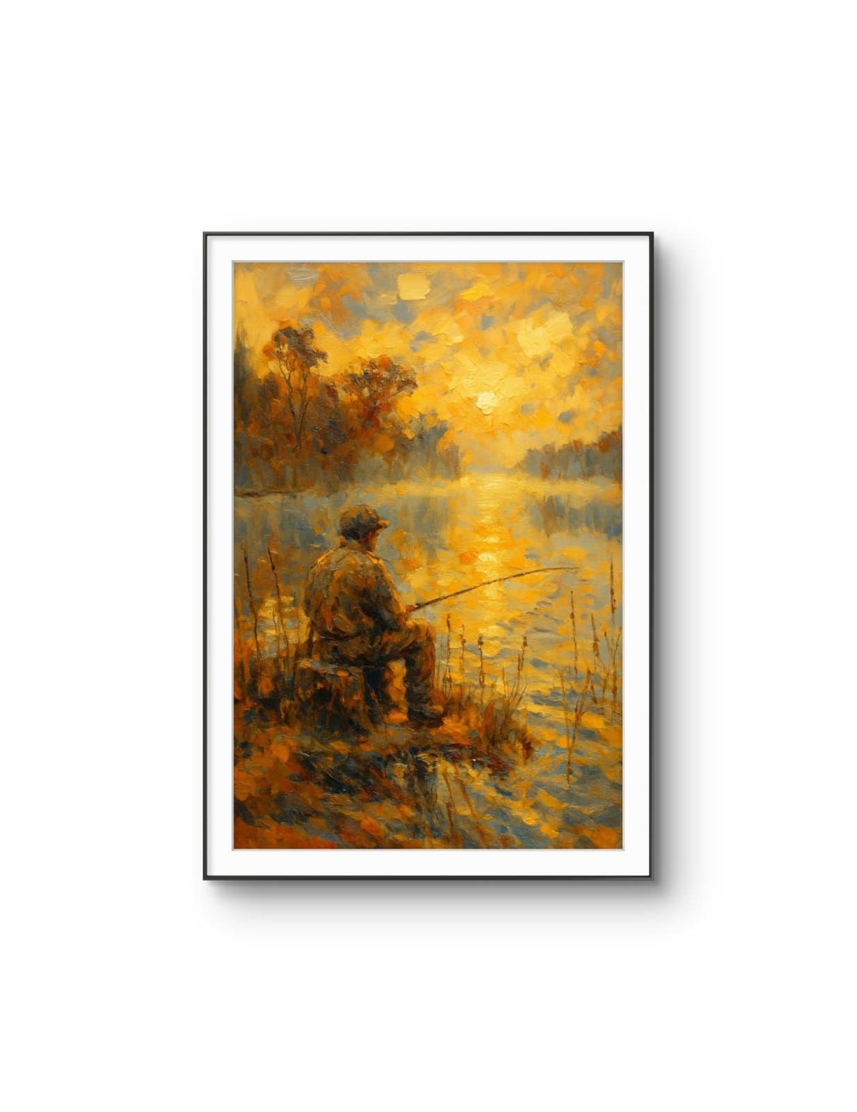 Henri des Bois - Golden Tranquility — Mixed Media fine art print by Henri des Bois