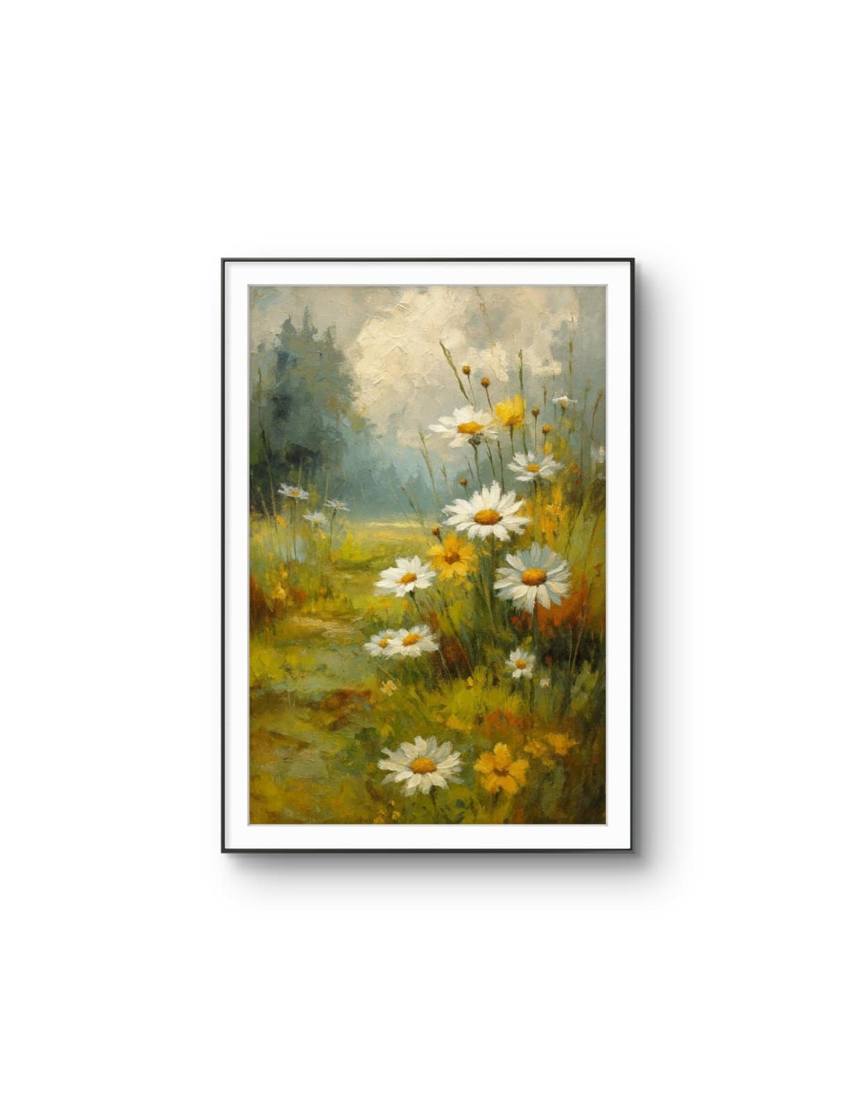 Henri des Bois - Daisy Path — Mixed Media fine art print by Henri des Bois