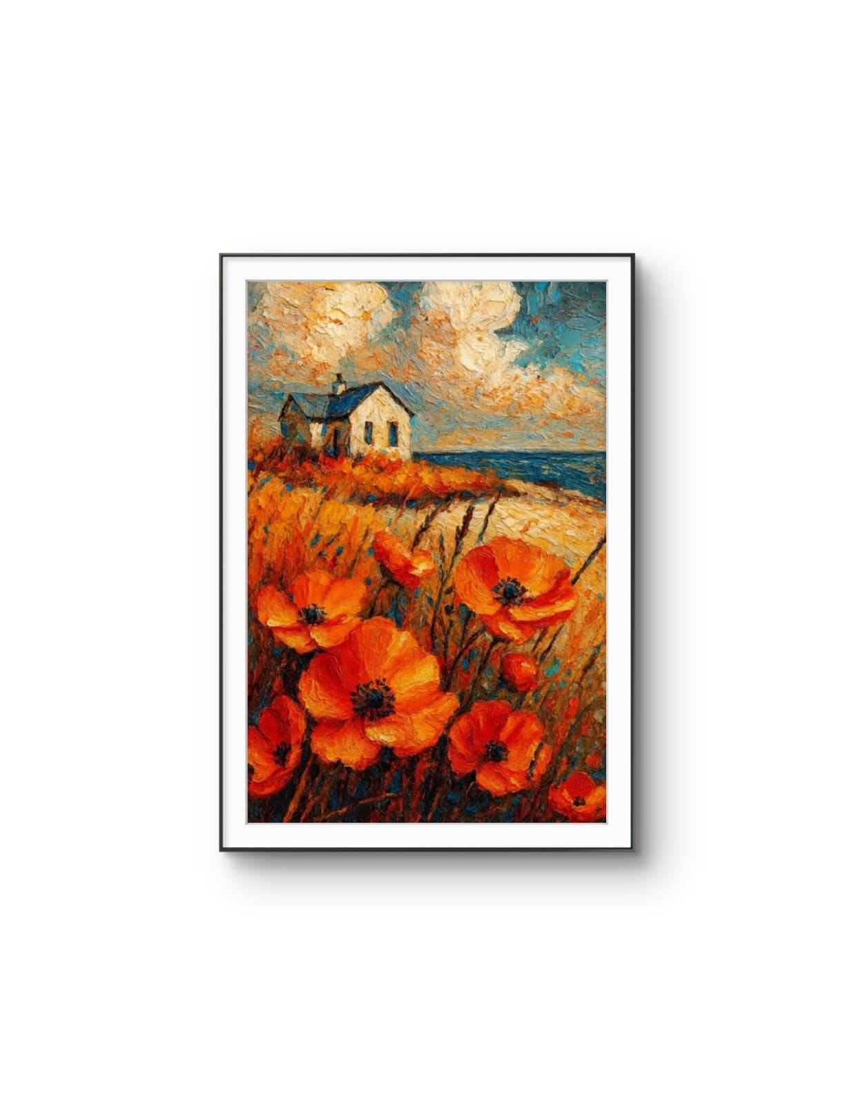 Henri des Bois - Seaside Blossoms — Mixed Media fine art print by Henri des Bois