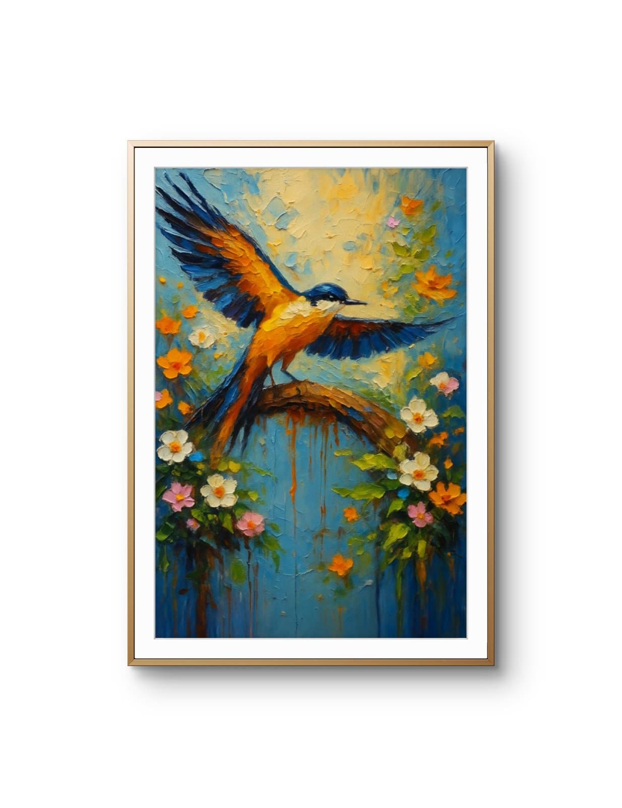 Elena Aureli - The Flight of Colorful Freedom — Mixed Media fine art print by Elena Aureli