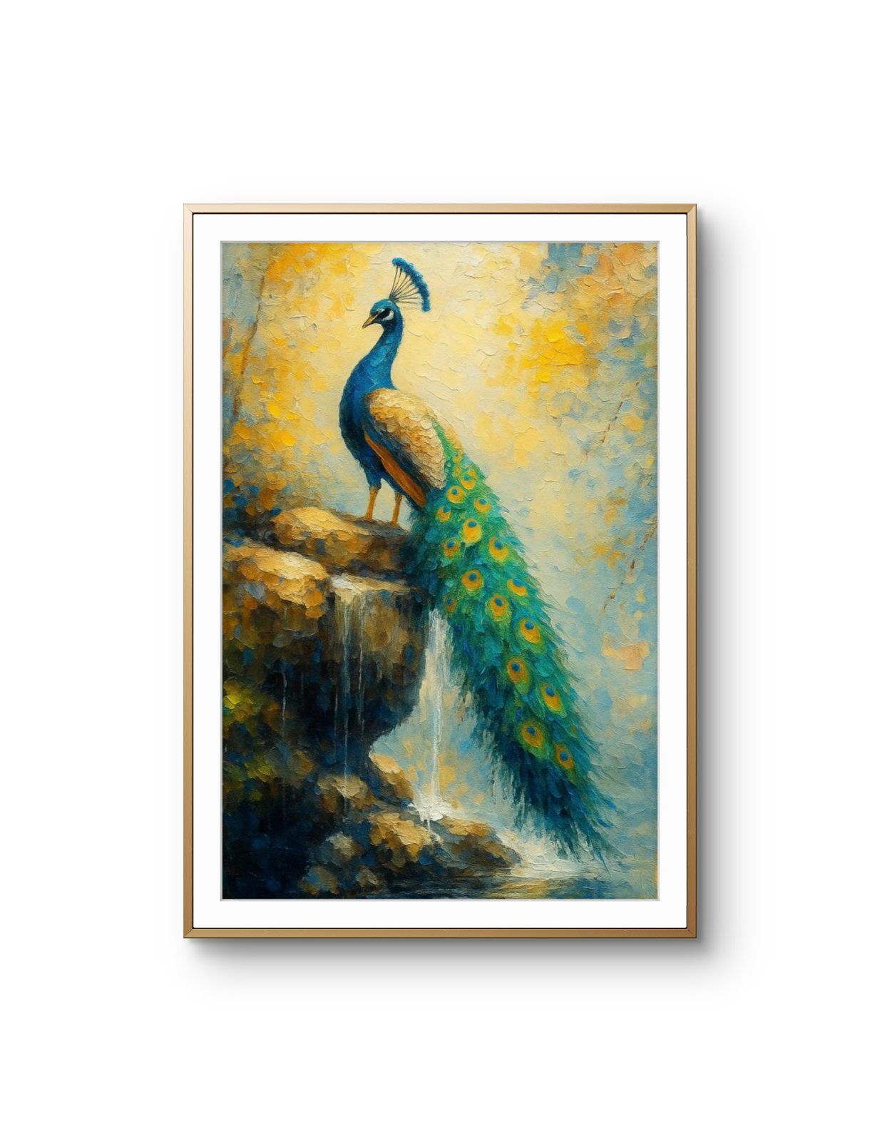 Elena Aureli - The Majestic Peacock — Mixed Media fine art print by Elena Aureli