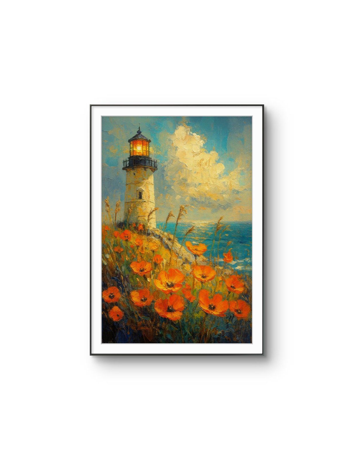 Henri des Bois - Beacon of the Seas — Mixed Media fine art print by Henri des Bois