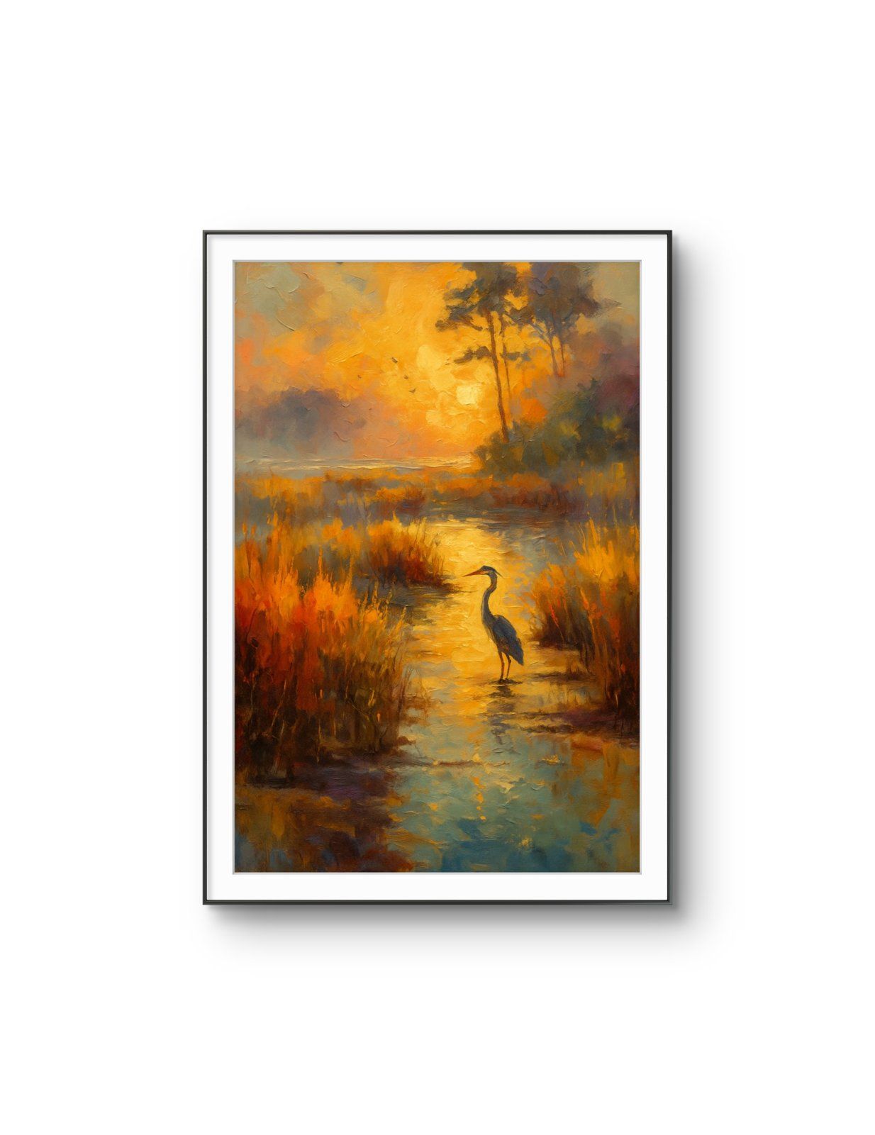 Henri des Bois - Golden Reflections — Mixed Media fine art print by Henri des Bois